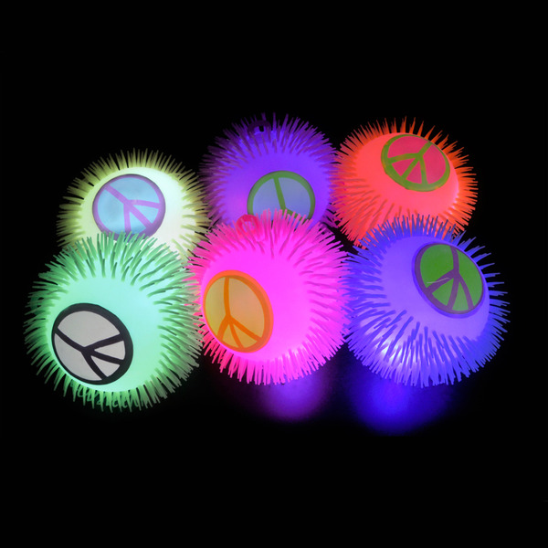 DDI 9" Peace Sign Puffer Ball With Light(Pack of 12) at Sears.com