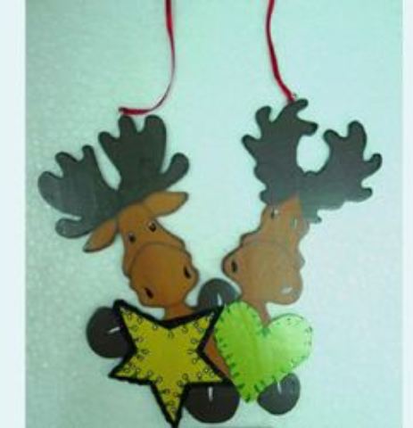 DDI 6" Wooden Two Moose Ornament(Pack of 96) at Sears.com