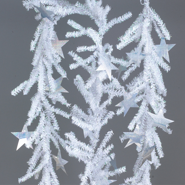 DDI 9' White With Silver Stars Shatterproof Garland(Pack of 36) at Sears.com