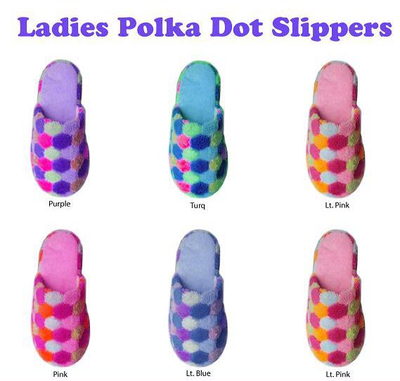 Ladies Polka Dot Slipper(pack Of 72)