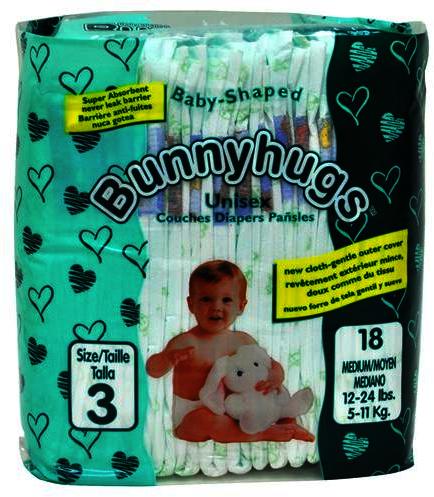DDI Bunnyhugs Medium Baby Diapers Sz 3 (12-24 Lbs)(Pack of 8) at Sears.com