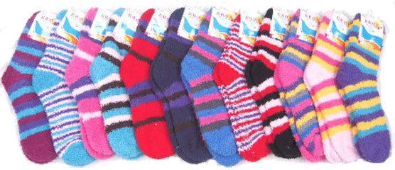 Ddi Ladies Fuzzy Socks with Stripes(Pack of 120) at Sears.com