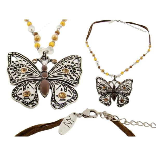 Ddi Butterfly Necklace on Suede Cord(Pack of 3) at Sears.com