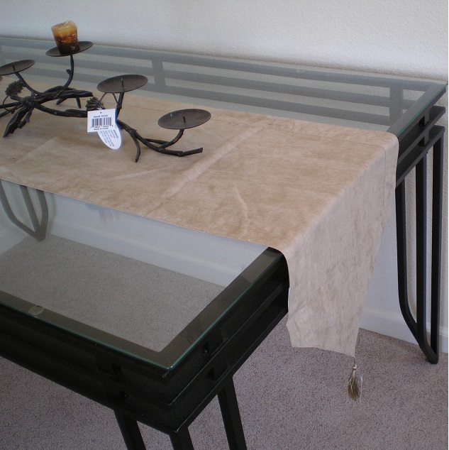 OctoRose Beige ( or Tan ) Heavy Duty Double Layer Bonded Micro Suede Table Runner Scarf 15x90 inches at Sears.com