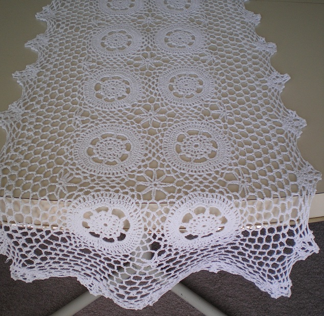 Octorose 100% Cotton Handmade Crochet Table Runner Scarf 16x72 inches White Color at Sears.com