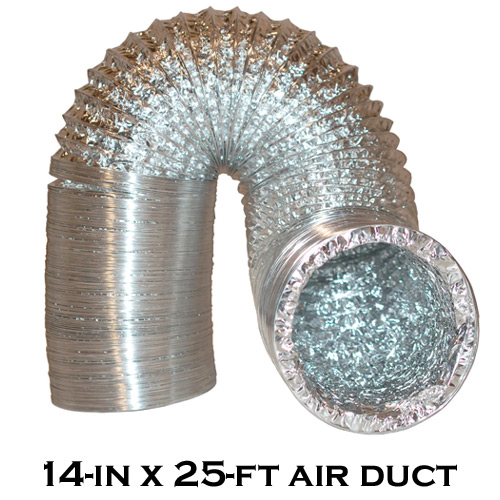 DL Wholesale 14" x 25' Premium High Grade Air Duct Ducting For Hydroponic Fans Carbon Filter at Sears.com