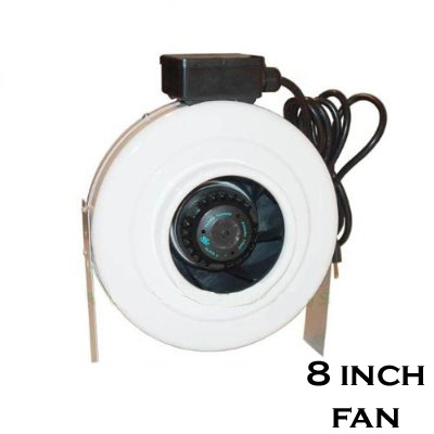 DL Wholesale 8" High Output 720 CFM In-line Duct Exhaust Fan For Air Scrubber Filter at Sears.com