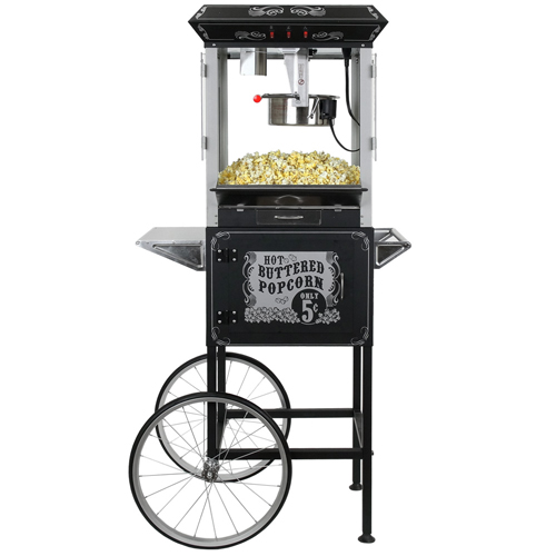 FunTime 8oz Premium Black Popcorn Popper Machine Maker Cart Vintage Style- FT860CB at Sears.com