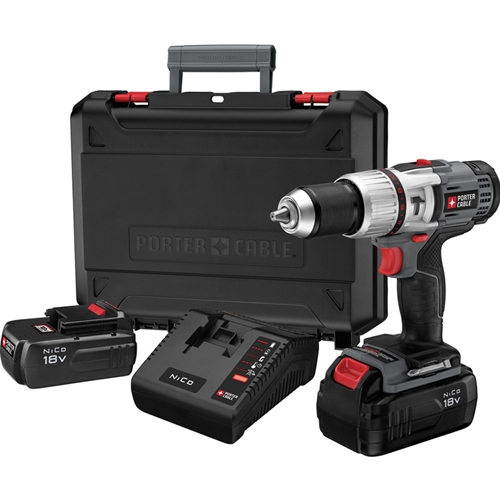 Porter-Cable PC180CHDK-2 1/2-Inch 18-Volt NiCD Compact Hammer Drill Kit at Sears.com
