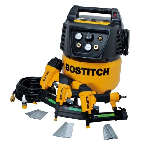 Stanley Bostitch Brad Finish Nailer Stapler Air Compressor Combo Kit - BTFP12237 at Sears.com