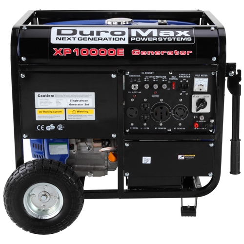 Duro Max DuroMax XP10000E 10,000 Watt 16 HP OHV 4-Cycle Gas Powered Portable Generator With Wheel Kit And Electric Start at Sears.com