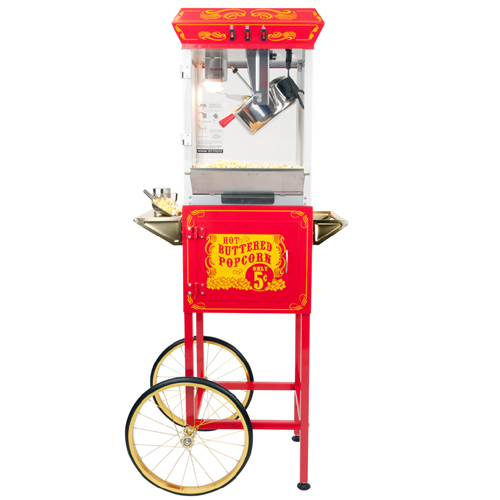 FunTime 8oz Red Popcorn Popper Machine Maker Cart Vintage Style- FT862CR at Sears.com