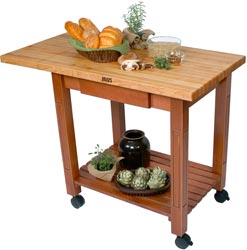 John Boos Butcher Block Top Kitchen Cart with Drop Leaf at Sears.com