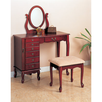 Wildon Home Winlock 36" Vanity Set with Stool in Cherry at Sears.com