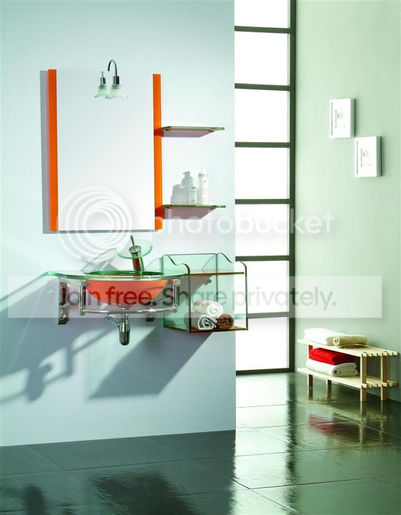 LBATH orange basin bathroom sink bath vanity and shelving 6636 at Sears.com