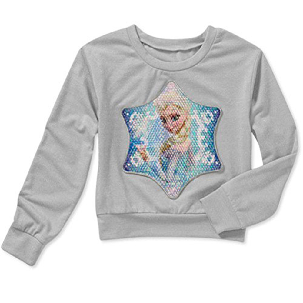 Disney Frozen Elsa Snow Flake Girls' Graphic Sweater (Small (6-6X))