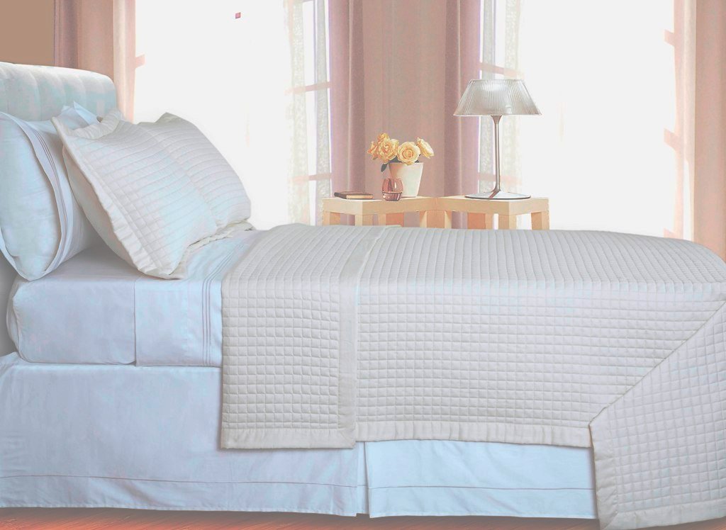 sheetsnthings King Size 400 Thread count Ivory Coverlet Set Including Matching Shams 100% Egyptian Cotton at Sears.com