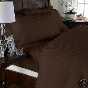 sheetsnthings Wrinkle-Free Damask Stripes Chocolate Full/Queen 3 PC Duvet Cover set By Royal Hotel Collection, 95 GSM, 100% Microfiber at Sears.com