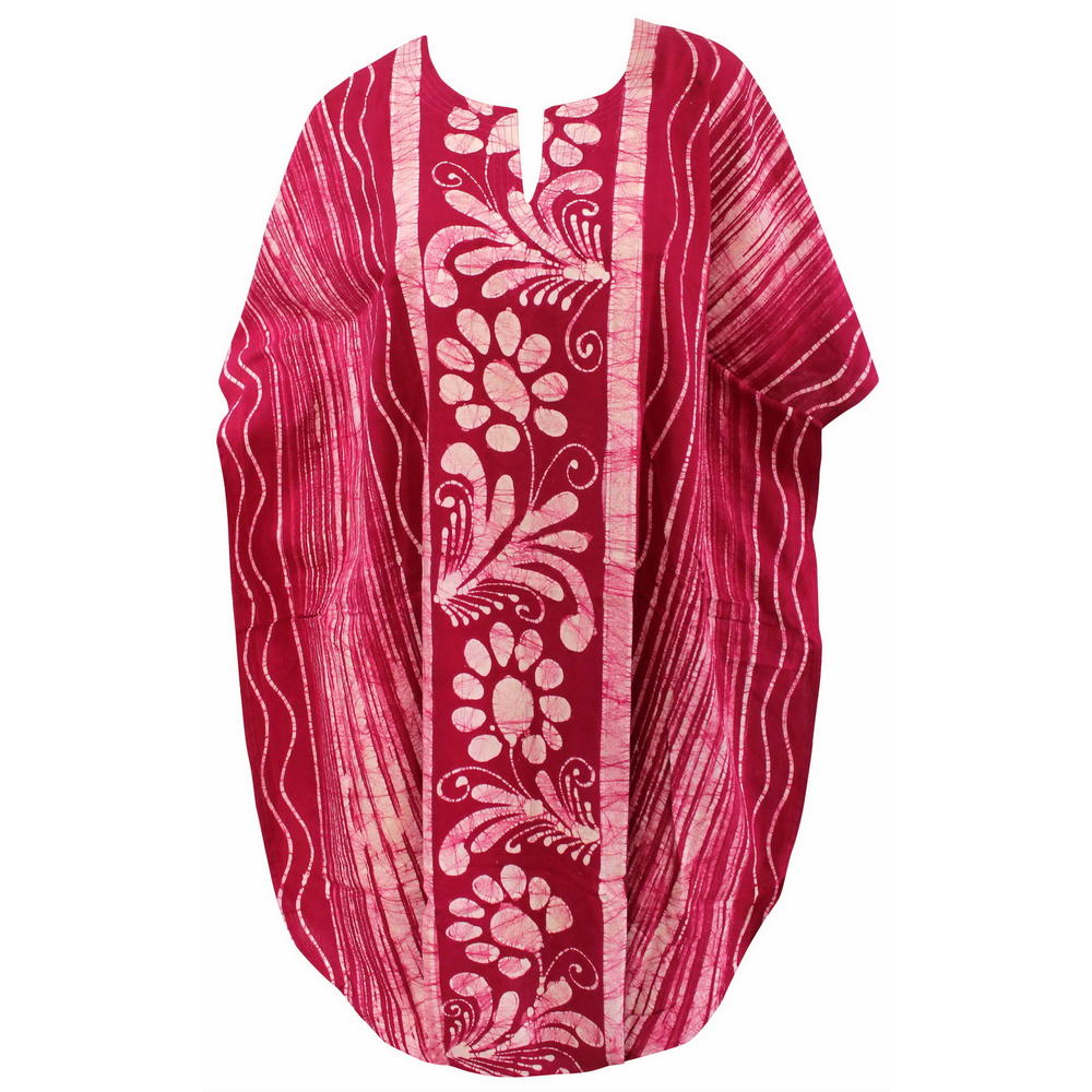 LaLeela.com Women's Beachwear Casual Dress Caftan MAXI Dress Batik Pink  BA650 US: 14 - 28
