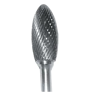 SAIT 45672 Tungsten Carbide Die Grinder Bur SH2 6" Shank Double Cut/Alternate Cut 5/16" x 3/4" at Sears.com