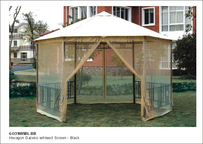 DC America GO31805BL-BB Hexagon Gazebo with Insect Screen- Bronze at Sears.com