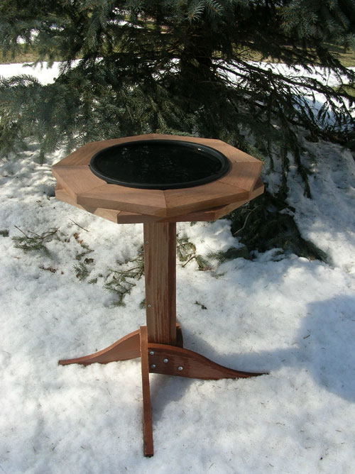 Looker Heated Bird Bath Pan Heated Bird Bath Black