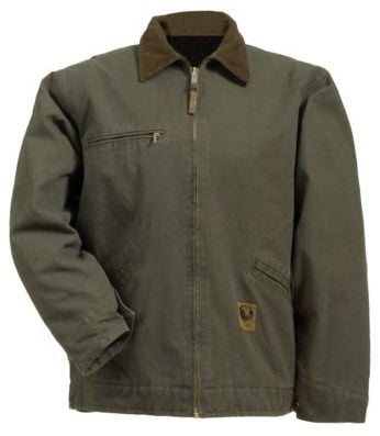 Berne Apparel J374ODR480 X-Large Regular Washed Gasoline Jacket Fleece Lined - Olive Duck at Sears.com
