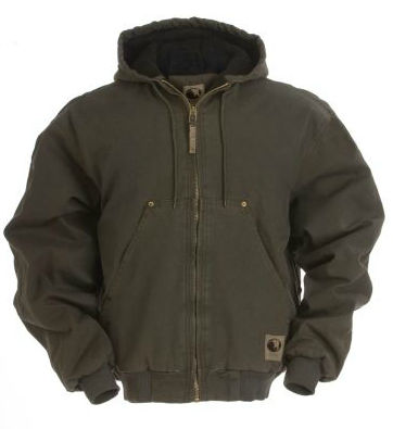 Berne Apparel HJ375ODR480 48&'&'/X-Large Original Washed Hooded Jacket - Quilt Lined Regular - Olive Duck at Sears.com