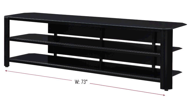 Innovex TPT73G29 73 in. Glass TV Stand - Black at Sears.com