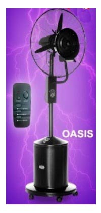 Lava Heat Italia 851270003167 Oasis Misting Fan - Black at Sears.com
