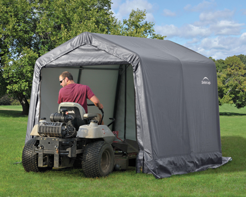 Shelter Logic 70423 8�8�8 Peak Style Storage Shed, 1-.38 in.  Frame, Grey Cover at Sears.com