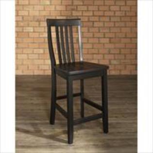 Modern Marketing Crosley Furniture CF500324-BK School House Bar Stool in Black Finish with 24 Inch Seat Height. Modern Marketing Crosley Furniture CF500324-BK School House Bar Stool in Black Finish with 24 Inch Seat Height.