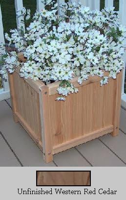 Prairie Leisure Design 32-014 Large Prestige Planter Box - Unfinished Western Red Cedar at Sears.com