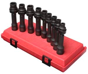 Sunex Tools Sunex Tools SU2695 9 Pieces 1/2" Drive Metric 12 Point ...