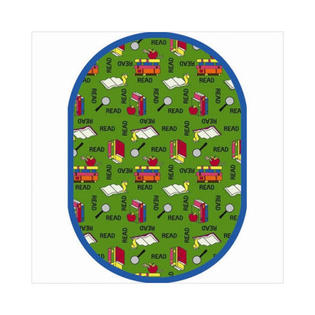 Joy Carpets 1419DD-02 Bookworm Green 7 ft.8 in. x 10 ft.9 in. Oval 100 Pct. STAINMASTER Nylon Machine Tufted- Cut Pile Just ... Joy Carpets 1419DD-02 Bookworm Green 7 ft.8 in. x 10 ft.9 in. Oval 100 Pct. STAINMASTER Nylon Machine Tufted- Cut Pile Just ...