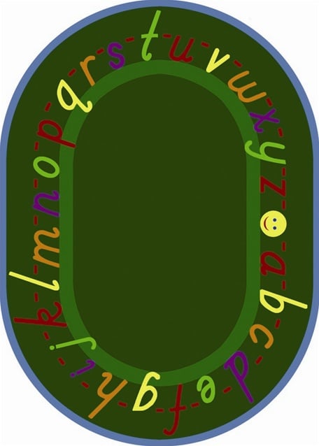 Joy Carpets 1478CC-02 AlphaScript Green 5 ft.4 in. x 7 ft.8 in. Oval 100 Pct. STAINMASTER Nylon Machine Tufted- Cut Pile Educational ... Joy Carpets 1478CC-02 AlphaScript Green 5 ft.4 in. x 7 ft.8 in. Oval 100 Pct. STAINMASTER Nylon Machine Tufted- Cut Pile Educational ...