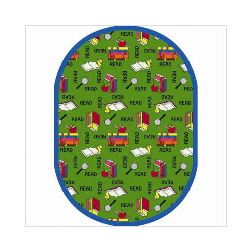 Joy Carpets 1419CC-02 Bookworm Green 5 ft.4 in. x 7 ft.8 in. Oval 100 Pct. STAINMASTER Nylon Machine Tufted- Cut Pile Just ... Joy Carpets 1419CC-02 Bookworm Green 5 ft.4 in. x 7 ft.8 in. Oval 100 Pct. STAINMASTER Nylon Machine Tufted- Cut Pile Just ...