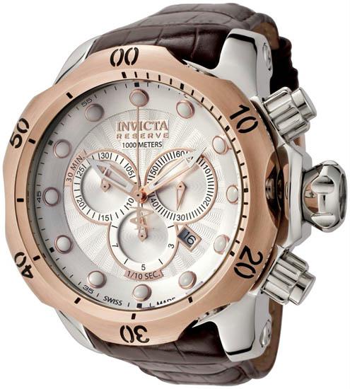 Invicta 0359 Mens Rose Two Tone Reserve Vemon Swiss Quartz Silver Tone Dial 1000M Diver at Sears.com