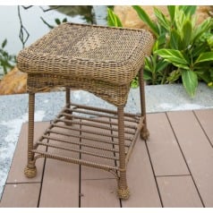 Wicker Lane OTI001-C Outdoor Honey Wicker Patio Furniture End Table at Sears.com