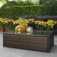 Modern Marketing CO7201-BR Palm Harbor Outdoor Wicker Glass Top Table at Sears.com