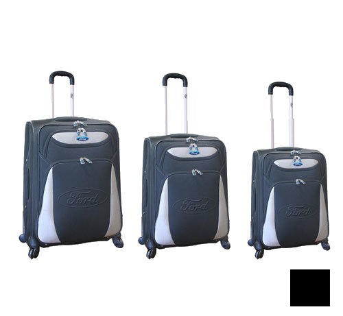 Travelers Club Luggage FORD-24103-001 Ford Taurus Series- 3 Piece Expandable Set with 360 Degree 4-Wheel System in Black at Sears.com