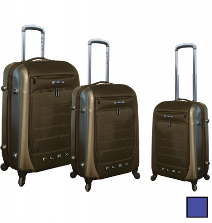 Travelers Club Luggage FORD-11603-410 Ford Flex Series- 3 Piece Expandable Hybrid Set with 360 Degree 4-Wheel System in Navy at Sears.com