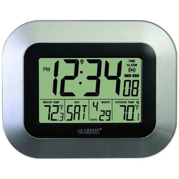 LaCrosse Technology La Crosse Technology Ws-8115U-S Atomic Digital Wall Clock With Indoor &amp; Outdoor Temperature at Sears.com