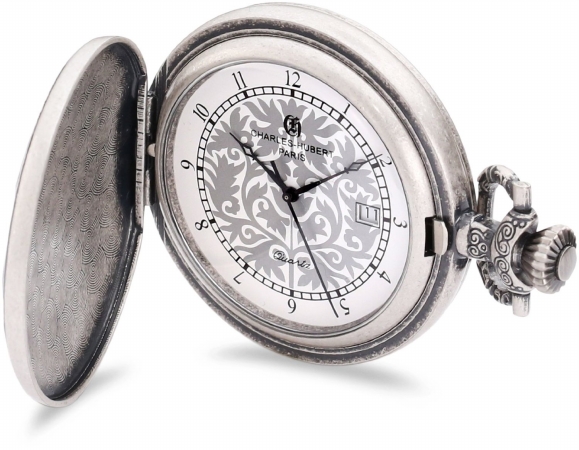 Charles-Hubert Paris 3924 Antique Silver Plated Antique Silver Dial with Date Pocket Watch at Sears.com