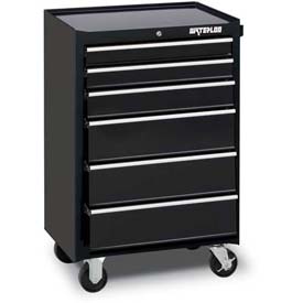 Waterloo Industries WCA-266BK 26in. 6-Drawer Cabinet - Black