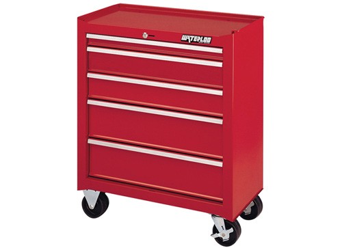 Waterloo Industries SCA-26514RD-F 26in. 5-Drawer Cabinet with 14in. Depth - Red