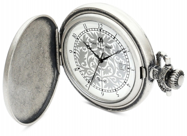 Charles-Hubert Paris 3926 Antique Silver Plated Antique Silver Dial with Date Pocket Watch at Sears.com