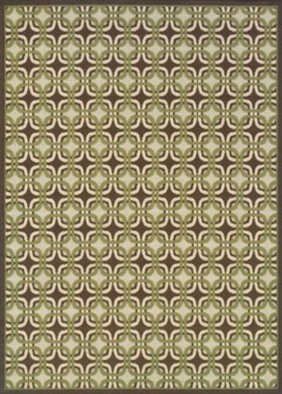 Sphinx by Oriental Weavers 748679326044 Montego 6.58 x 9.5 ft. Casual Rug - Brown and Green at Sears.com