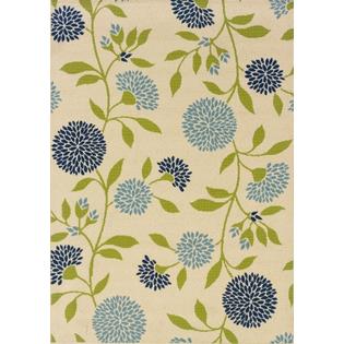 Sphinx by Oriental Weavers 748679322237 Caspian 1.75 ft. x 3.75 ft. Woven Rug - Ivory and Green Sphinx by Oriental Weavers 748679322237 Caspian 1.75 ft. x 3.75 ft. Woven Rug - Ivory and Green