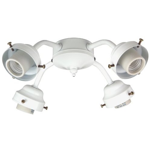 craftmade f400cfl-w 4 light fitter - w with cfl